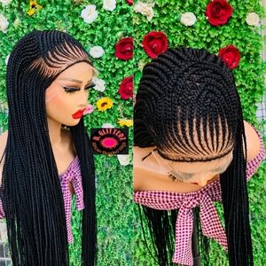 BRAIDED WIGS  ON  13*6 LACE  CLOSURE